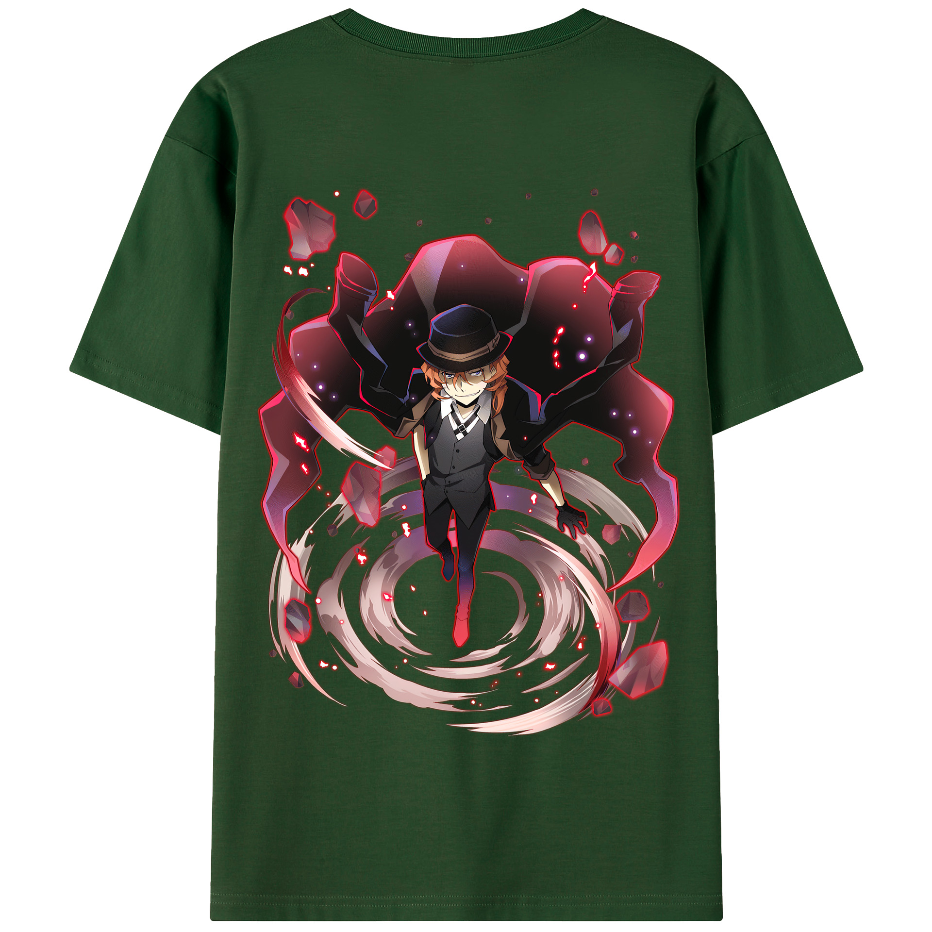 （画像用） 文豪ストレイドッグス Bungo Stray Dogs 綿100％半袖Tシャツ（背面プリント）